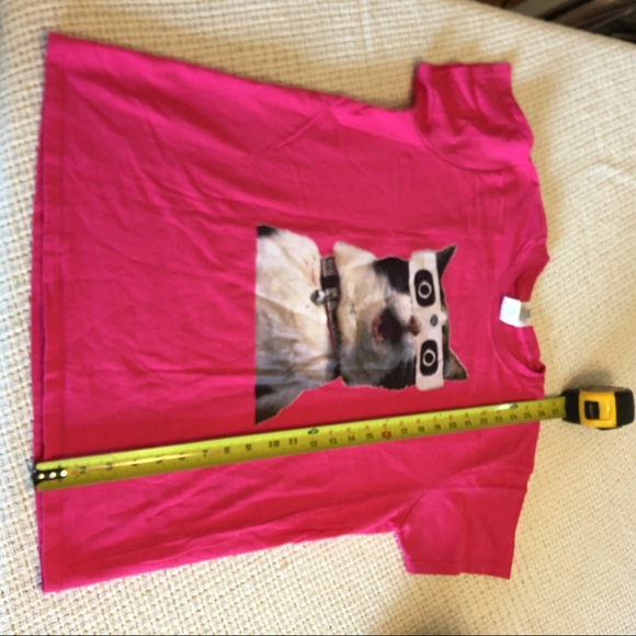 Pink Solar Eclipse Cat Tee - Picture 5 of 6